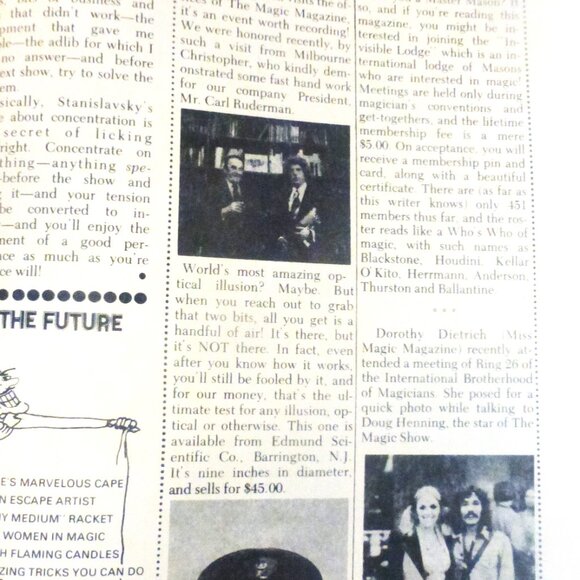 November1975 Houdini's MAGIC MAGAZINE Magician Book Houdini Magic Tricks 4 Ace - Picture 6 of 7